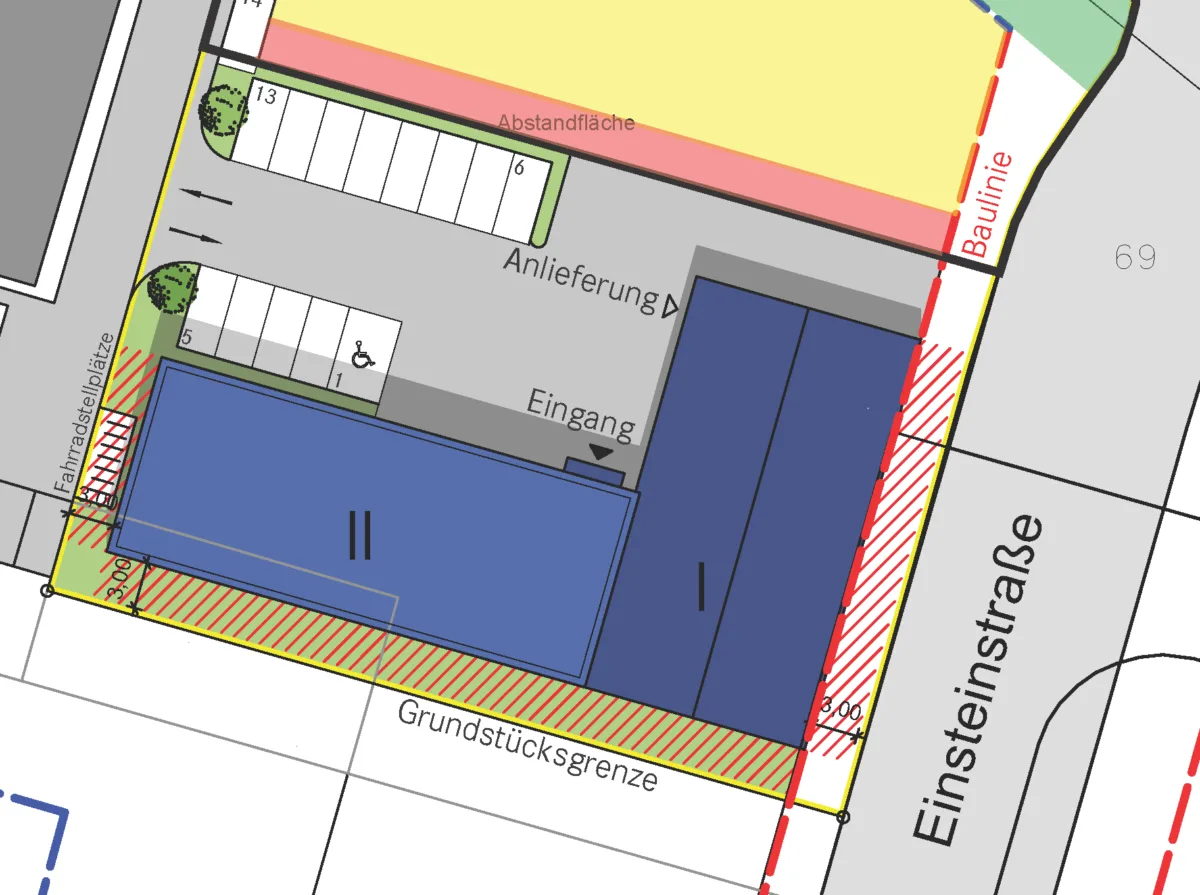 Lageplan mit Stellplätzen